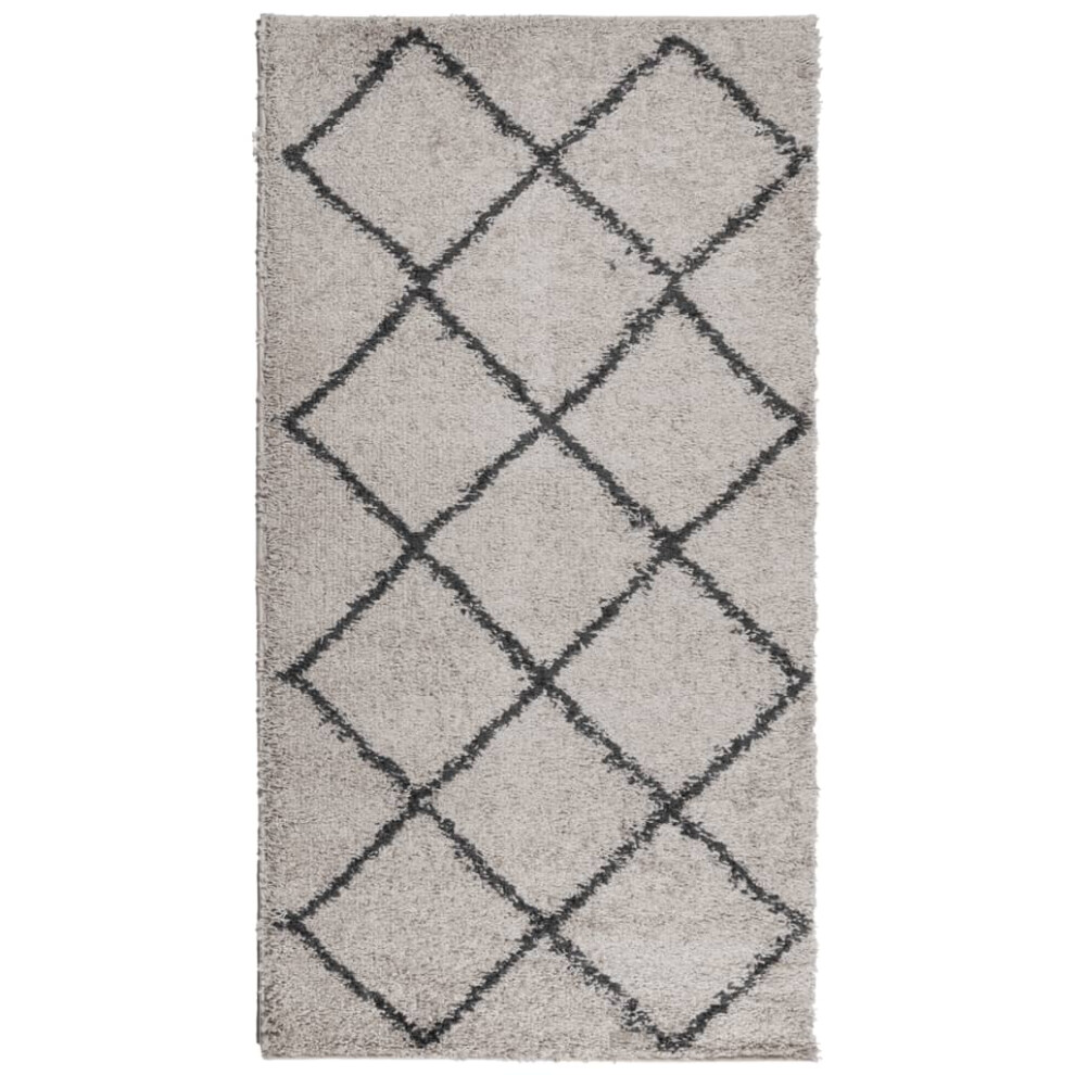 (beige and anthracite, 80 x 150 cm) vidaXL Shaggy Rug Floor Mat Fluffy Rug Area Rug PAMPLONA High Pile Modern