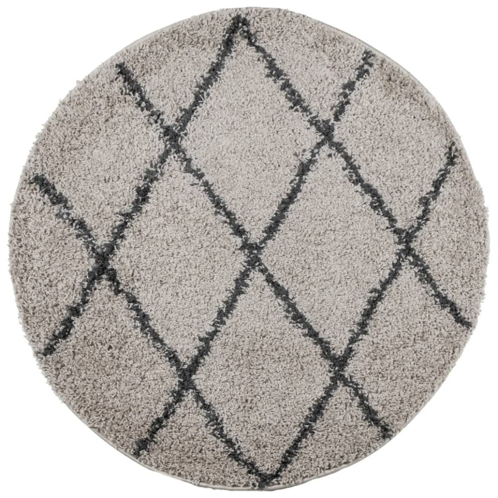 (beige and anthracite, 80 cm) vidaXL Shaggy Rug Floor Mat Fluffy Rug Area Rug PAMPLONA High Pile Modern