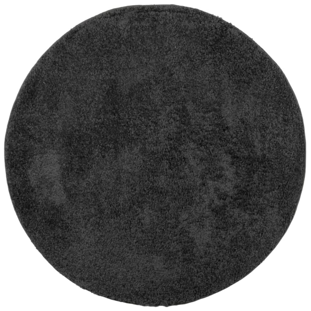 Vidaxl (Anthracite, 80 Cm) Shaggy Rug Floor Mat Fluffy Rug Area Rug Pamplona High Pile Modern