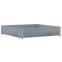 vidaXL Garden Planter Outdoor Flower Pot Planter Pot Grey Solid Wood Pine