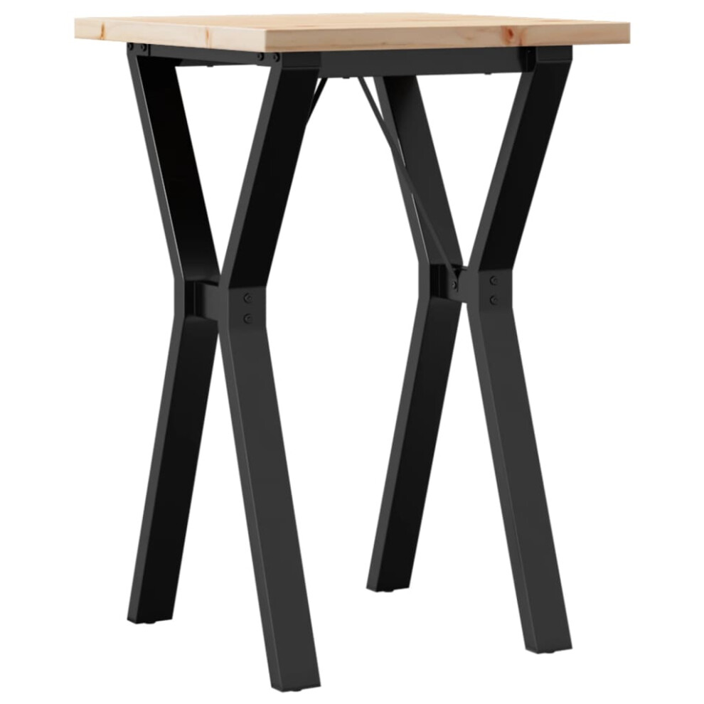 Vidaxl Dining Table Kitchen Dinner Table Y-Frame Solid Wood Pine And Steel