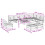 VidaXL vidaXL Garden Sofa Set 11 Piece Outdoor Sofa Set Corner Sofa Solid Wood Pine 11