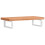 VidaXL vidaXL Basin Shelf Wall Mounted Bathroom Countertop Steel and Solid Wood Beech 6