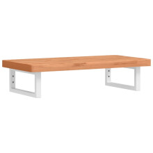 vidaXL Waschbeckenregal Wandmontage Stahl und Massivholz Buche