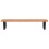 VidaXL vidaXL Basin Shelf Wall Mounted Bathroom Countertop Steel and Solid Wood Beech 3