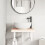 VidaXL vidaXL Basin Shelf Wall Mounted Bathroom Countertop Steel and Solid Wood Beech 3