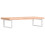 VidaXL vidaXL Basin Shelf Wall Mounted Bathroom Countertop Steel and Solid Wood Beech 6