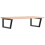 VidaXL vidaXL Basin Shelf Wall Mounted Bathroom Countertop Steel and Solid Wood Beech 1