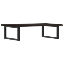 vidaXL Basin Shelf Wall Mounted Bathroom Countertop Steel and Solid Wood Oak