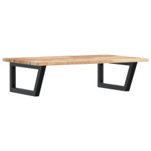 vidaXL Waschbeckenregal Wandmontage Stahl und Akazienholz