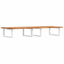 vidaXL Waschbeckenregal Wandmontage Stahl und Akazienholz