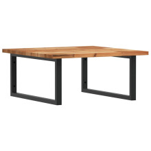 vidaXL Waschbeckenregal Wandmontage Stahl und Akazienholz
