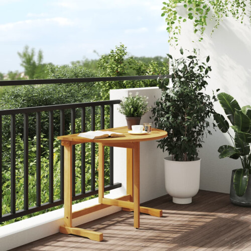 VidaXL vidaXL Folding Balcony Table Outdoor Table Dining Table Solid Wood Acacia 2