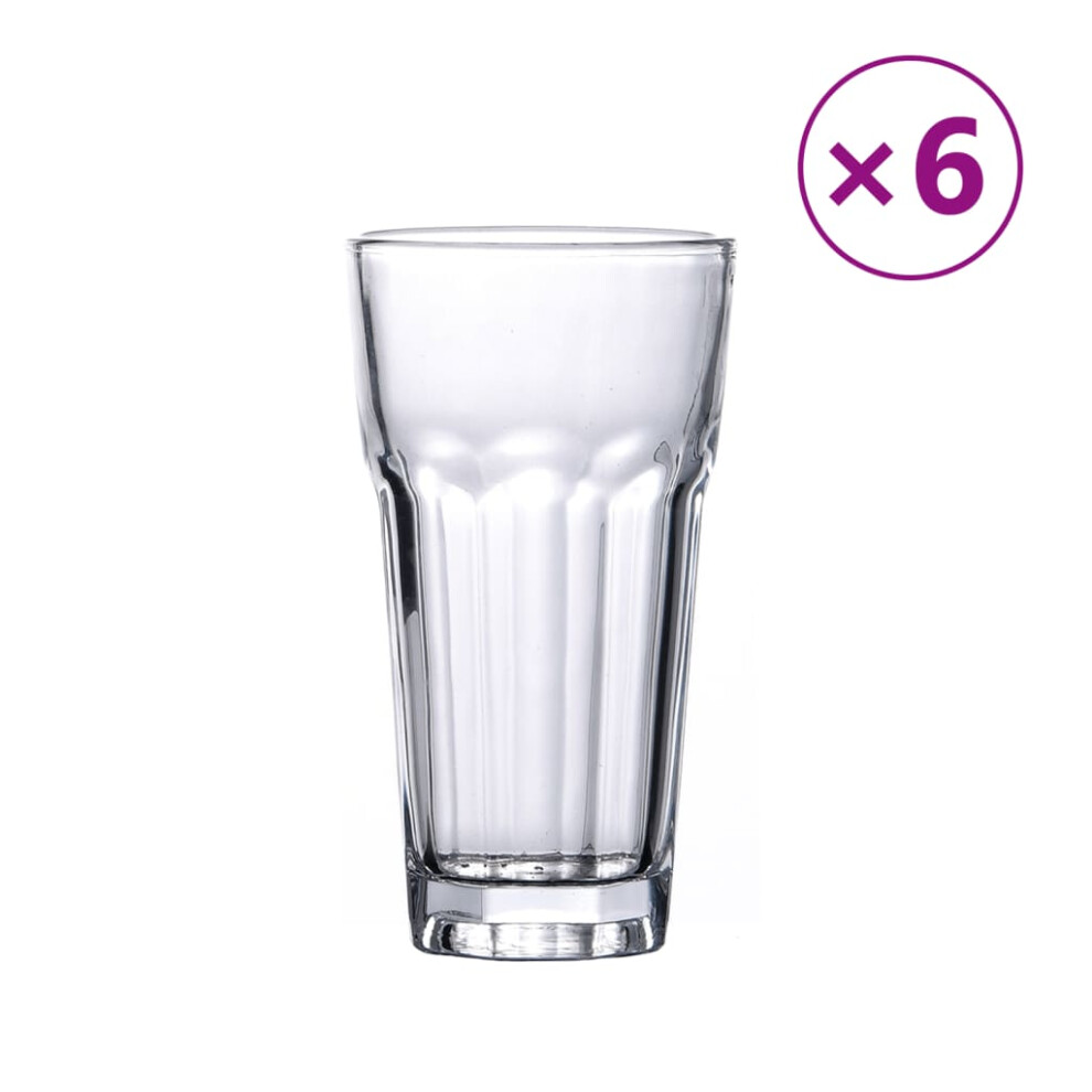 vidaXL Beer Glasses Cocktail Juice Tumblers Drinks Beer Mugs 6 pcs 310 ml