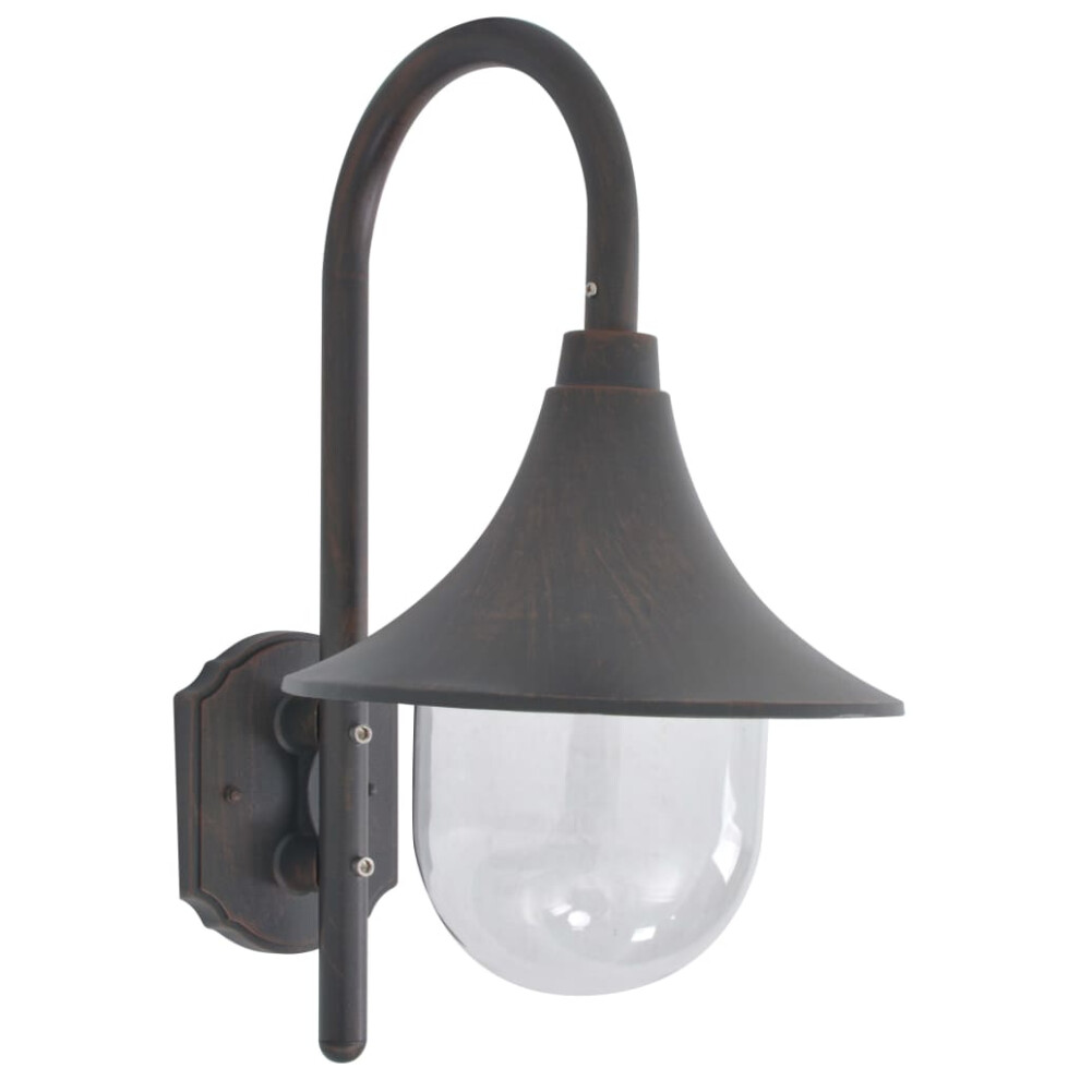 Vidaxl Garden Wall Lamp E27 42Cm Aluminium Outdoor Lighting Fixture Bronze