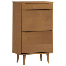 vidaXL Shoe Cabinet Shoe Storage Cupboard Shoe Rack Brown Solid Wood Pine