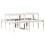 VidaXL vidaXL Picnic Table Outdoor Dining Table Garden Table White Solid Wood Pine 6