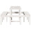 VidaXL vidaXL Picnic Table Outdoor Dining Table Garden Table White Solid Wood Pine 5