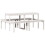 VidaXL vidaXL Picnic Table Outdoor Dining Table Garden Table White Solid Wood Pine 1