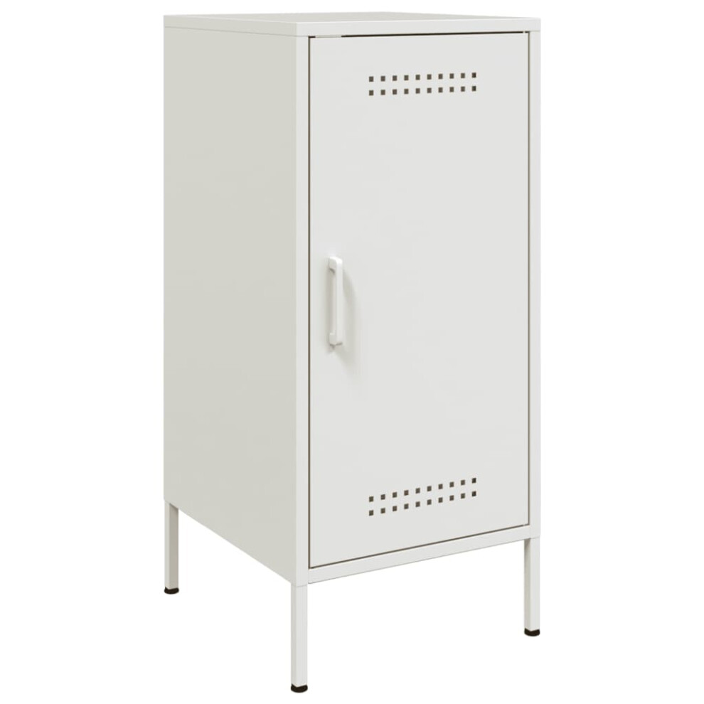 vidaXL Sideboard Storage Organiser Cupboard Side Cabinet Highboard White Steel