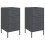 VidaXL vidaXL Bedside Cabinets Nightstand Bed Table Side Table 2 pcs Anthracite Steel 1