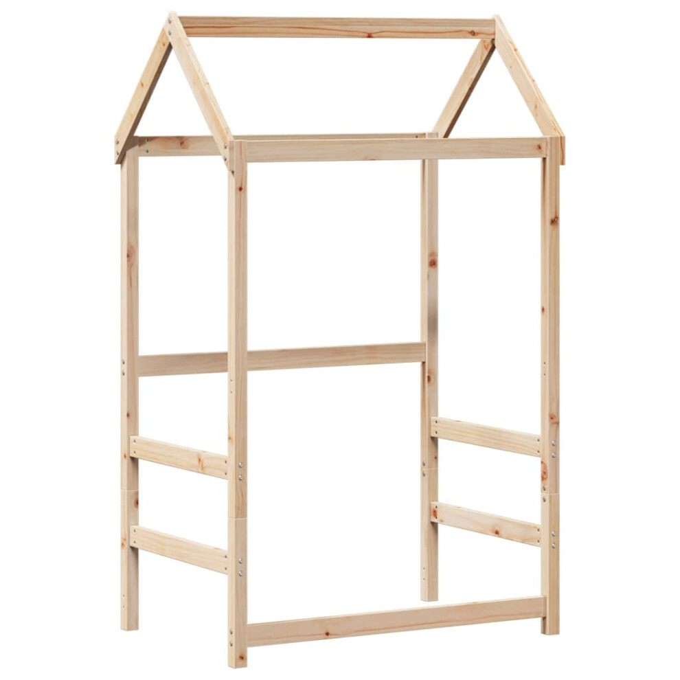 Vidaxl Kids' Bed Roof Bed Canopy Bed Rooftop 118X70x176.5 Cm Solid Wood Pine