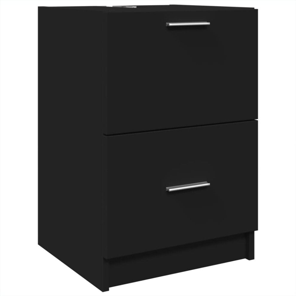 vidaXL Sink Cabinet Vanity Unit Storage Unit Cupboard Black Engineered Wood