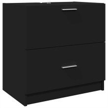 vidaXL Sink Cabinet Vanity Unit Storage Unit Cupboard Black Engineered Wood