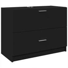 vidaXL Sink Cabinet Vanity Unit Storage Unit Cupboard Black Engineered Wood