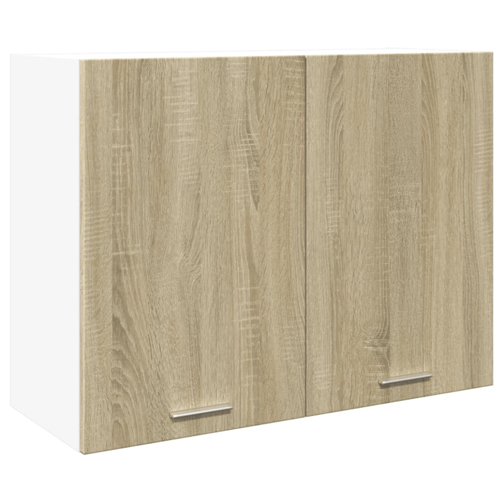 Vidaxl Hanging Cabinet Wall Mounted Storage Cabinet Sonoma Oak Engineered Wood