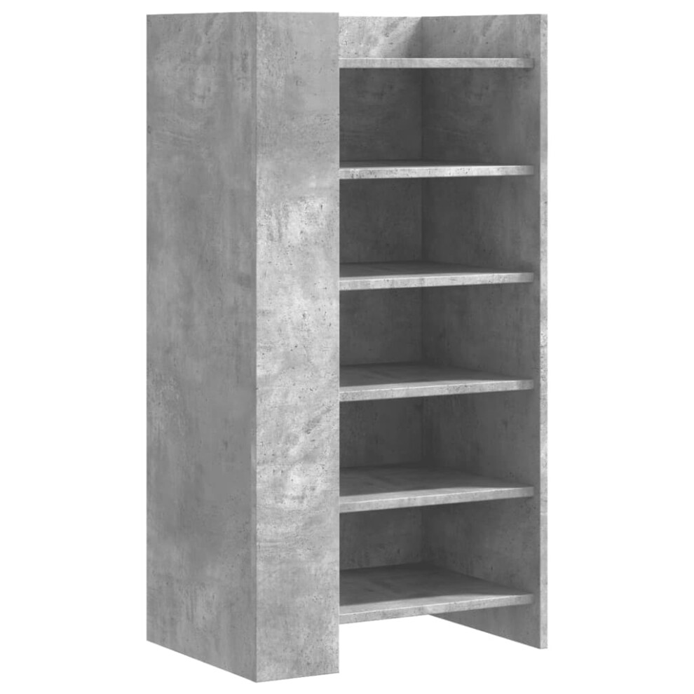 vidaXL Shoe Cabinet Shoe Storage Cupboard Rack Concrete Grey Engineered Wood