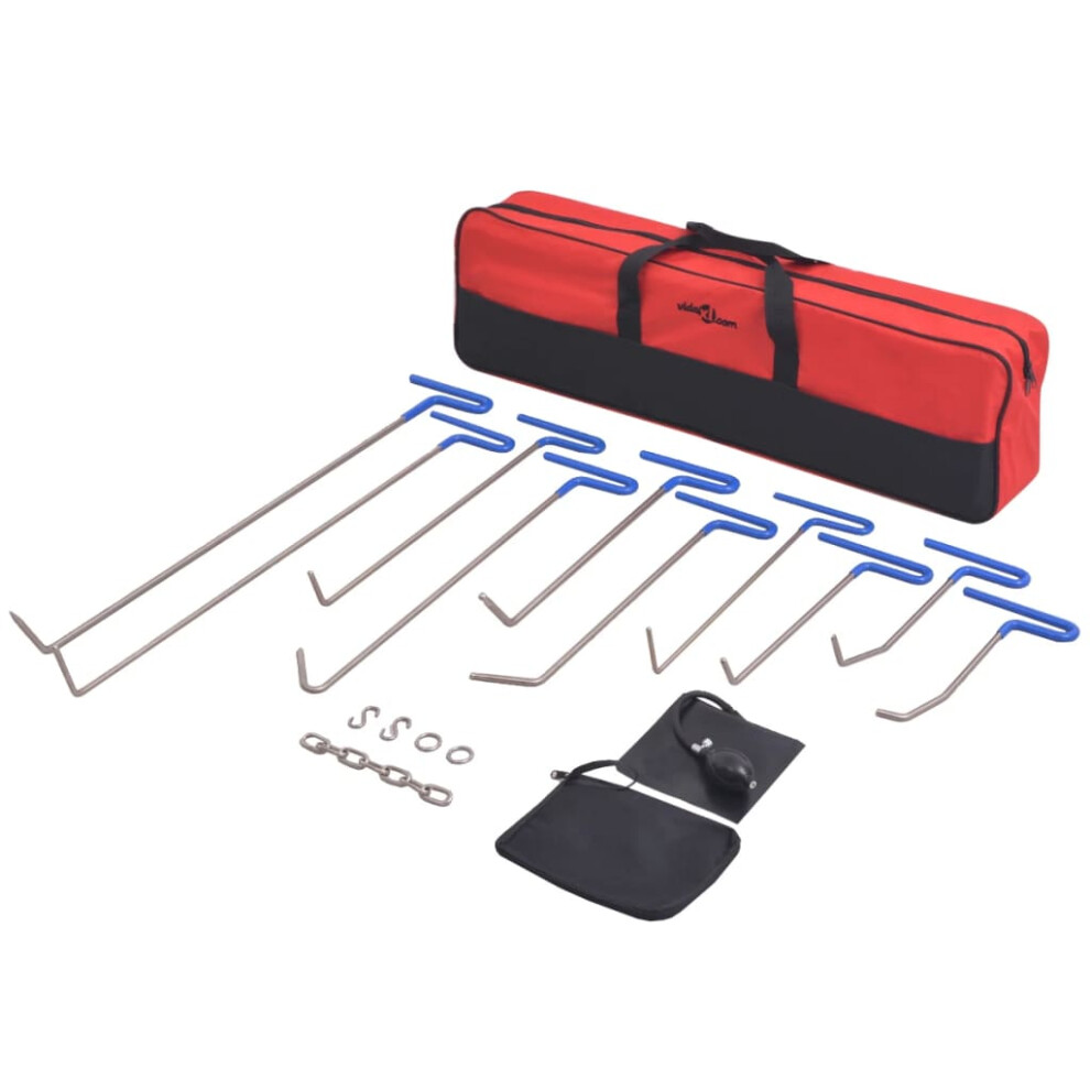 vidaXL 16 Piece Paintless Dent Repair Set Stainless Steel Garage Removal Tool