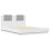 VidaXL vidaXL Bed Frame with Headboard Home Bed Base White 140x200 cm Engineered Wood 1