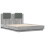 VidaXL vidaXL Bed Frame with Headboard Grey Sonoma 135x190 cm Double Engineered Wood 1