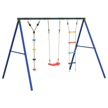 vidaXL Outdoor Swing Set with Swing, Ladder, Disc Swing Garden Play Swing