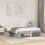 VidaXL vidaXL Bed Frame Bed Concrete Grey 120x190 cm Small Double Engineered Wood 3