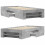 VidaXL vidaXL Bed Frame Home Bed Base Concrete Grey 90x190 cm Single Engineered Wood 8