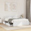 VidaXL vidaXL Bed Frame with Headboard White 120x190 cm Small Double Engineered Wood 3