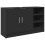 VidaXL vidaXL Sink Cabinet Vanity Unit Storage Unit Cupboard Black Engineered Wood 2