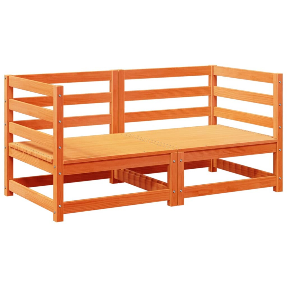 Photos - Garden Furniture VidaXL Garden Sofa Set 2 Piece Outdoor Sofa Set Wax Brown Solid Wood Pine