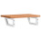 VidaXL vidaXL Basin Shelf Wall Mounted Bathroom Countertop Steel and Solid Wood Beech 6