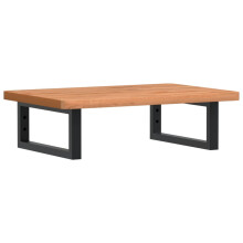 vidaXL Waschbeckenregal Wandmontage Stahl und Massivholz Buche