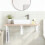 VidaXL vidaXL Basin Shelf Wall Mounted Bathroom Countertop Steel and Solid Wood Beech 3