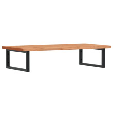 vidaXL Waschbeckenregal Wandmontage Stahl und Massivholz Buche