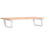 VidaXL vidaXL Basin Shelf Wall Mounted Bathroom Countertop Steel and Solid Wood Beech 6