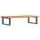 VidaXL vidaXL Basin Shelf Wall Mounted Bathroom Countertop Steel and Solid Wood Beech 2