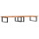 VidaXL vidaXL Basin Shelf Wall Mounted Bathroom Countertop Steel and Solid Wood Beech 2