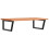 VidaXL vidaXL Basin Shelf Wall Mounted Bathroom Countertop Steel and Solid Wood Beech 1