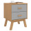 VidaXL vidaXL Bedside Cabinet Nightstand Bed Table Grey and Brown Solid Wood Pine 5