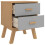 VidaXL vidaXL Bedside Cabinet Nightstand Bed Table Grey and Brown Solid Wood Pine 6